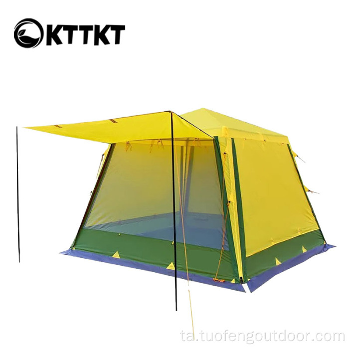 4.8 கிலோ மஞ்சள் வெளிப்புற முகாம் நான்கு பக்க கூடாரம்